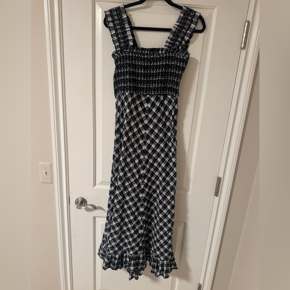 Ganni Seersucker Check Dress